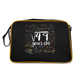 Racine carrée de 49 Math Nerd 7ème anniversaire - Sac Retro - noir/or - Dos