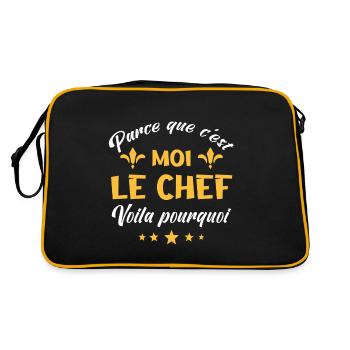 parce que c'est moi le chef - Sac Retro - noir/or - Dos