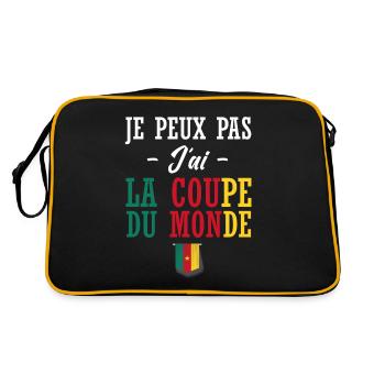 Cameroun Football | supporter de Cameroun foot - Sac Retro - noir/or - Dos
