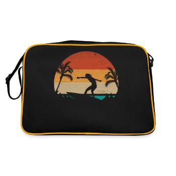 Retro Surf Water Surfer Lady Surf Planche de surf - Sac Retro - noir/or - Dos