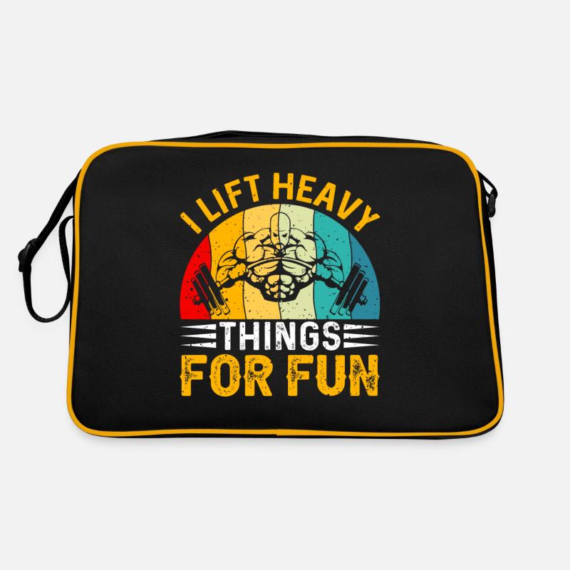 Gewichtheber Gewichtheben Bodybuilder Geschenkidee Retro Tasche