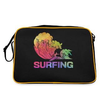 Surf Eau Surf Surf Surf Surfer Wave - Sac Retro - noir/or - Dos