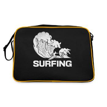 Surfer Surf Eau Surf Surf Planche de surf Surfer Wave - Sac Retro - noir/or - Dos