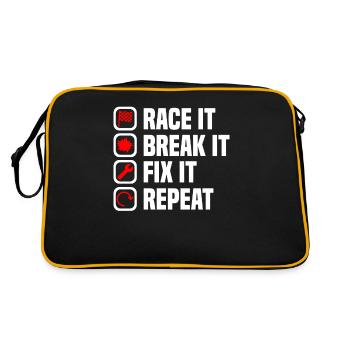 Muscel Car V8 Turbocharger Tuning Racing Car - Retro Bag - black/gold - Back