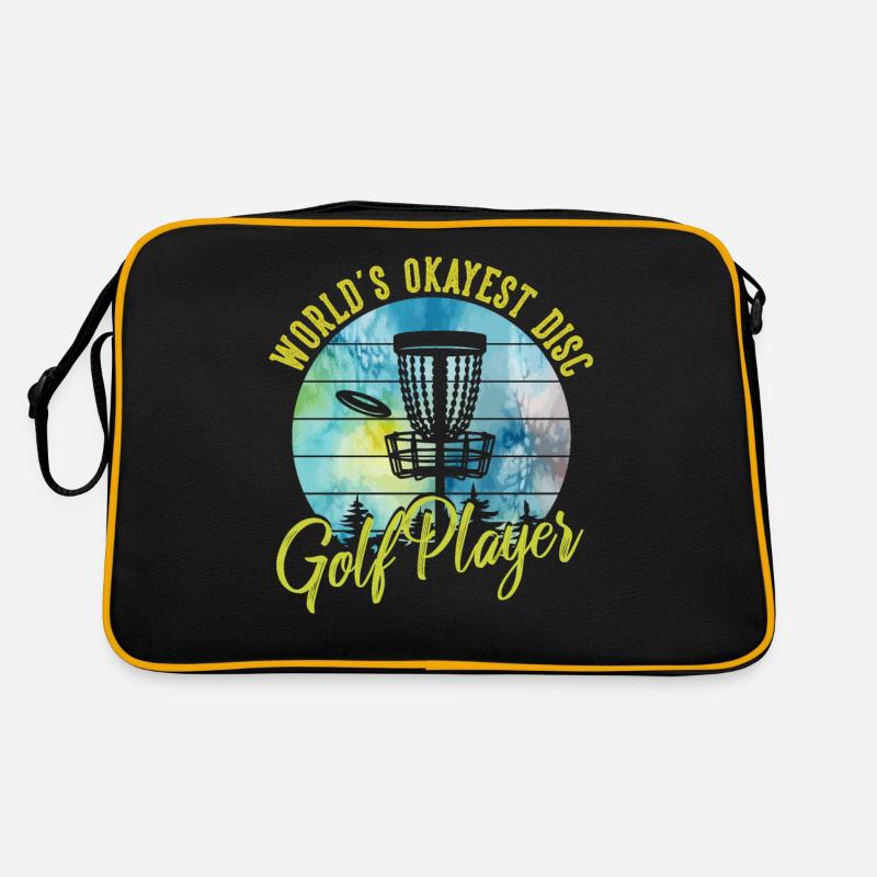 Retro Sunset Worlds Okayest Disc Golf Player Retro Tasche
