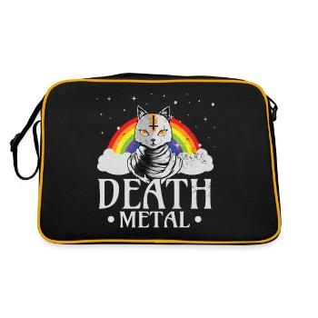Death Metal Rock Satan Cat Concerts Festivals - Sac Retro - noir/or - Dos