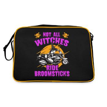 Not All Witches Ride Broomsticks Halloween Witch - Retro Bag - black/gold - Back