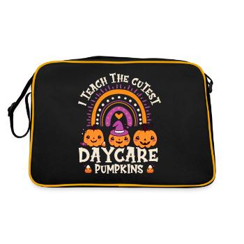 Halloween I Teach The Cutest Daycare Pumpkins - Retro Bag - black/gold - Back