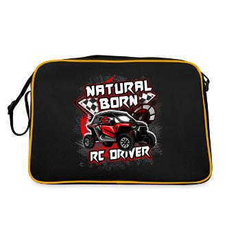 RC Auto Fahrer! Natural born RC Driver Racer! - Retro Tasche - Schwarz/Gold - Hinten