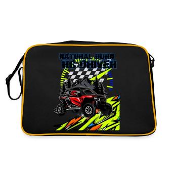 RC car driver! Natural born RC Driver Racer! - Retro Bag - black/gold - Back