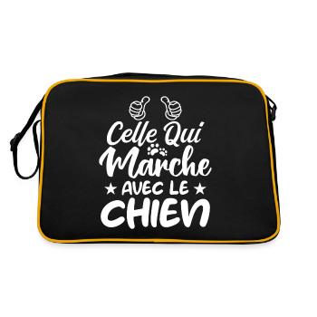 celle qui marche avec le chien - Sac Retro - noir/or - Dos