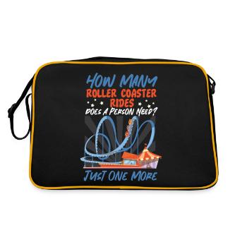 Roller Coaster How Many Roller - Retro Bag - black/gold - Back