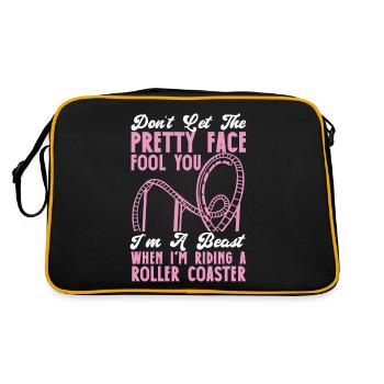 Roller Coaster Don't Let The - Retro Tasche - Schwarz/Gold - Hinten