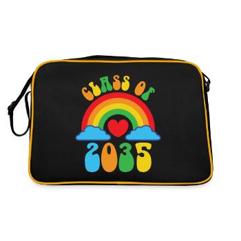 Classe de 2035 Premier jour d’école grandir avec moi - Sac Retro - noir/or - Dos
