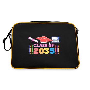 Classe de 2035 Premier jour d’école grandir avec moi - Sac Retro - noir/or - Dos