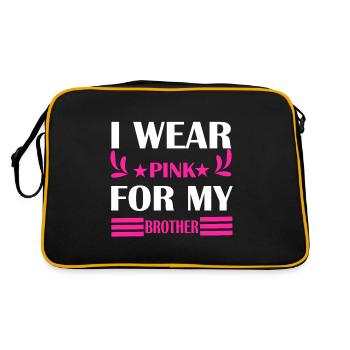 SENSIBILISATION AU CANCER DU SEIN JE PORTE DU ROSE POUR MON FRÈRE - Sac Retro - noir/or - Dos