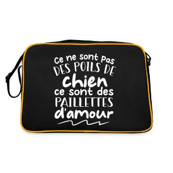CE NE SONT PAS DES POiLS DE CHIEN - Sac Retro - noir/or - Dos