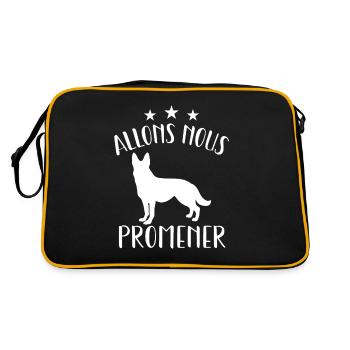 Allons Nous Promener | amoureux des chiens - Sac Retro - noir/or - Dos