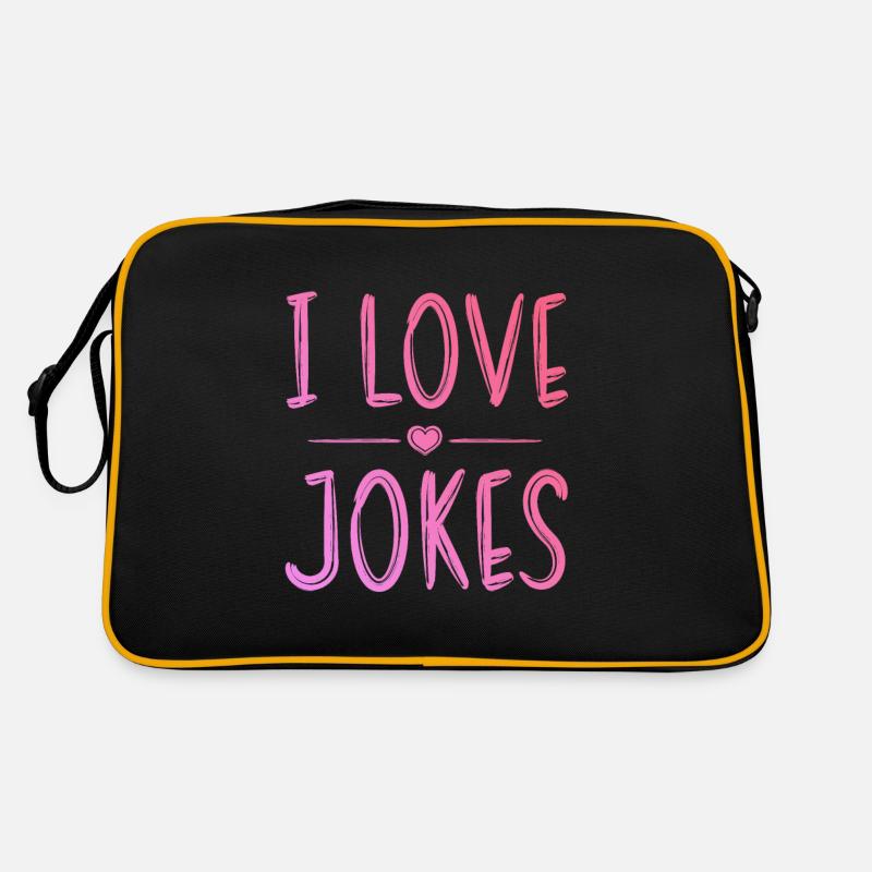 Ich liebe Witze Retro Tasche