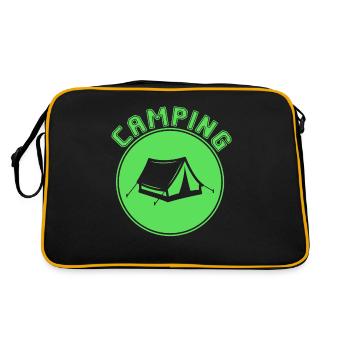 Camping - Retro Tasche - Schwarz/Gold - Hinten