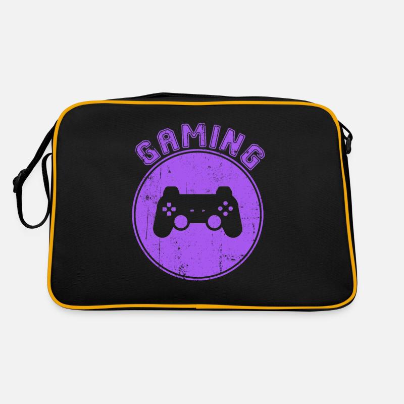 Gaming - Retro Tasche - Schwarz/Gold