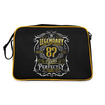 Legendary 87 Year Old Aged Perfectly 87th Birthday - Retro Bag - black/gold - Back