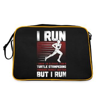 Running Runner Half Marathon - Retro Tasche - Schwarz/Gold - Hinten