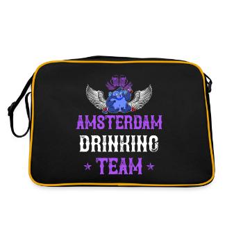 Équipe de consommation d’alcool d’Amsterdam - Sac Retro - noir/or - Dos