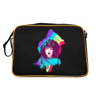 Afro Girl Gay Pride Black Story Melanin - Retro Bag - black/gold - Back