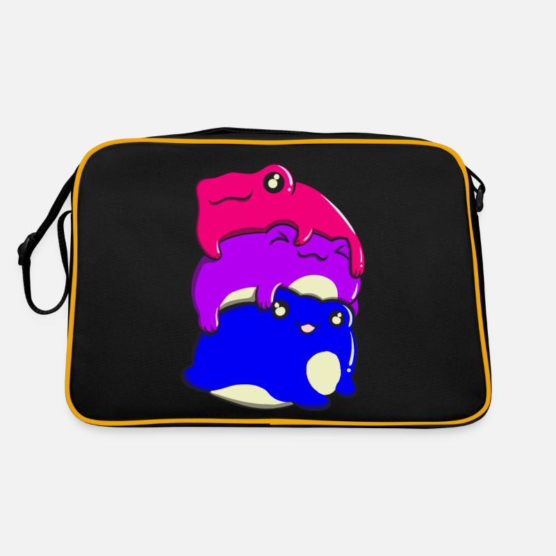 Fierté bisexuelle Grenouille Pile Bisexuel Drapeau B Sac Retro