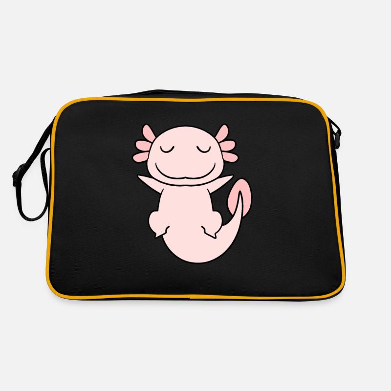 Süßes Axolotl Rosa Retro Tasche