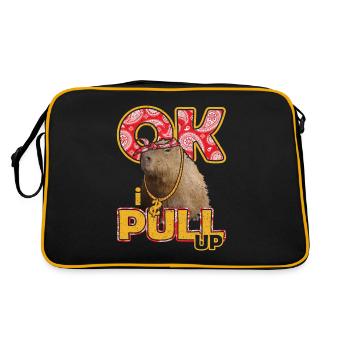 Hip Hop OK I PULL UP capybara - Retro Bag - black/gold - Back