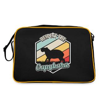 Retro Respect the Capybara Wasserschwein - Retro Bag - black/gold - Back