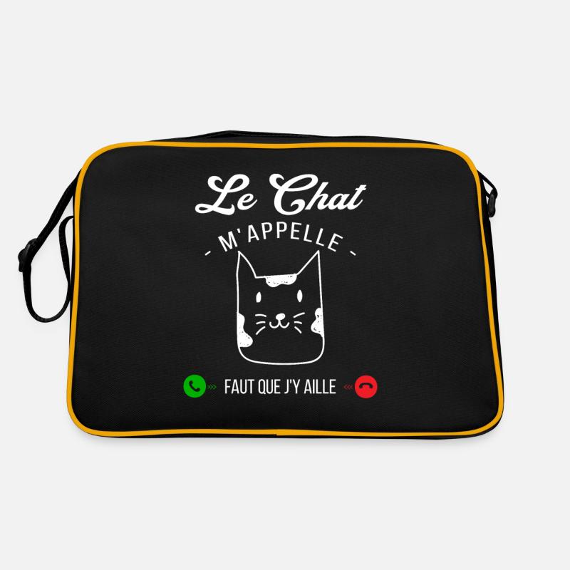 Le Chat M'appelle Faut Que J'y Aille Sac Retro