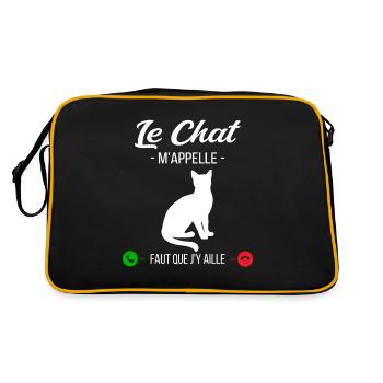 Le Chat M'appelle Faut Que J'y Aille - Sac Retro - noir/or - Dos