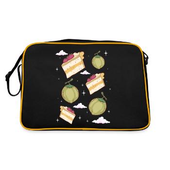 Angelcore Aesthetic Strawberry Cake Coconut - Retro Bag - black/gold - Back