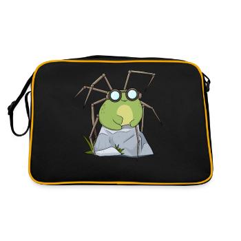 Biopunk Kawaii Frog Cute Biopunk Aesthetic - Retro Bag - black/gold - Back