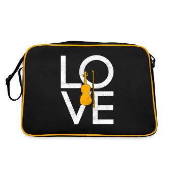 Geige - Retro Tasche - Schwarz/Gold - Hinten