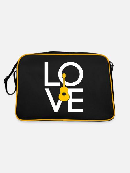 Gitarre - Retro Tasche - Schwarz/Gold
