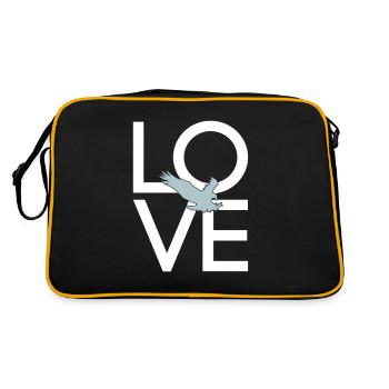 Adler - Retro Tasche - Schwarz/Gold - Hinten