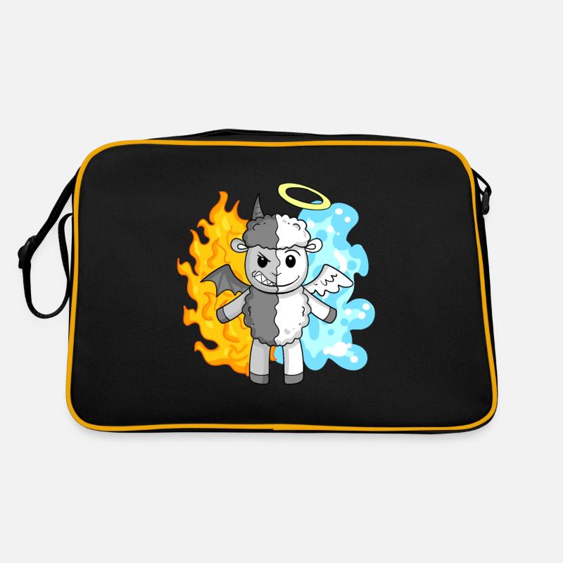 Schaf - Engel und Teufel Retro Tasche