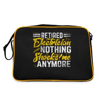 Nothing Shocks Me Anymore Electrician retired - Retro Bag - black/gold - Back