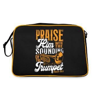 Trumpet Player Vintage Praise Him - Retro Bag - black/gold - Back