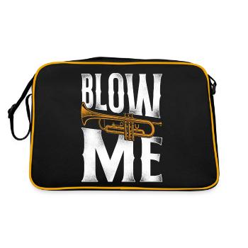 Trumpet Player Vintage Blow Me - Retro Bag - black/gold - Back