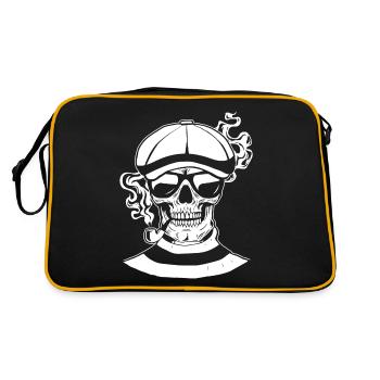 Beatnik Gothic Skull Pipe Goth Vintage Retro - Retro Bag - black/gold - Back