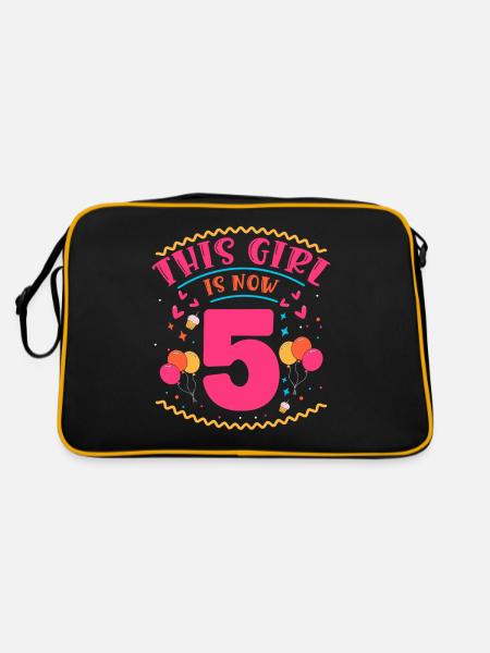 Cette fille a maintenant 5 | Thème Cupcake - Sac Retro - noir/or - Dos