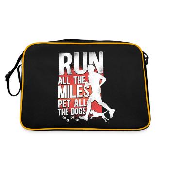 Running Runner Demi-Marathon Chien - Sac Retro - noir/or - Dos