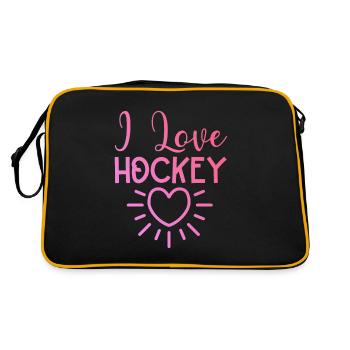J’adore le hockey - Sac Retro - noir/or - Dos
