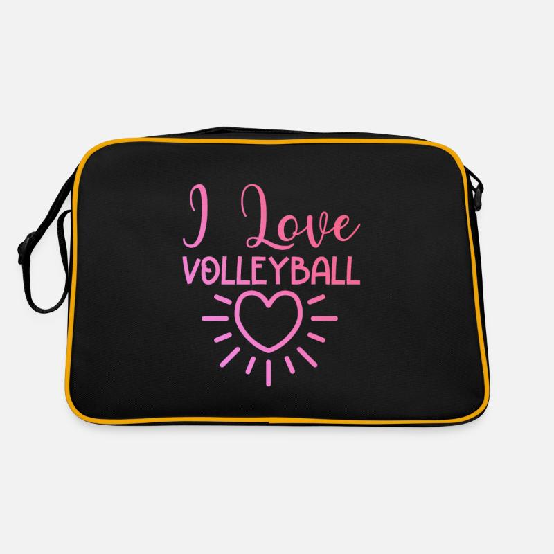 Ich liebe Volleyball Retro Tasche