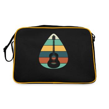 Guitare électrique Guitariste Guitare acoustique Musicien - Sac Retro - noir/or - Dos